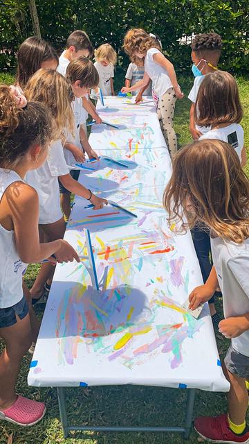 Arte silvestre, taller de pintura al aire libre para infancias
