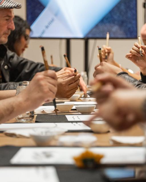 Taller de Sumi-e andino en el marco de la exposición MA NO HIKARI (La luz del intervalo) junto a la artista FiraMa